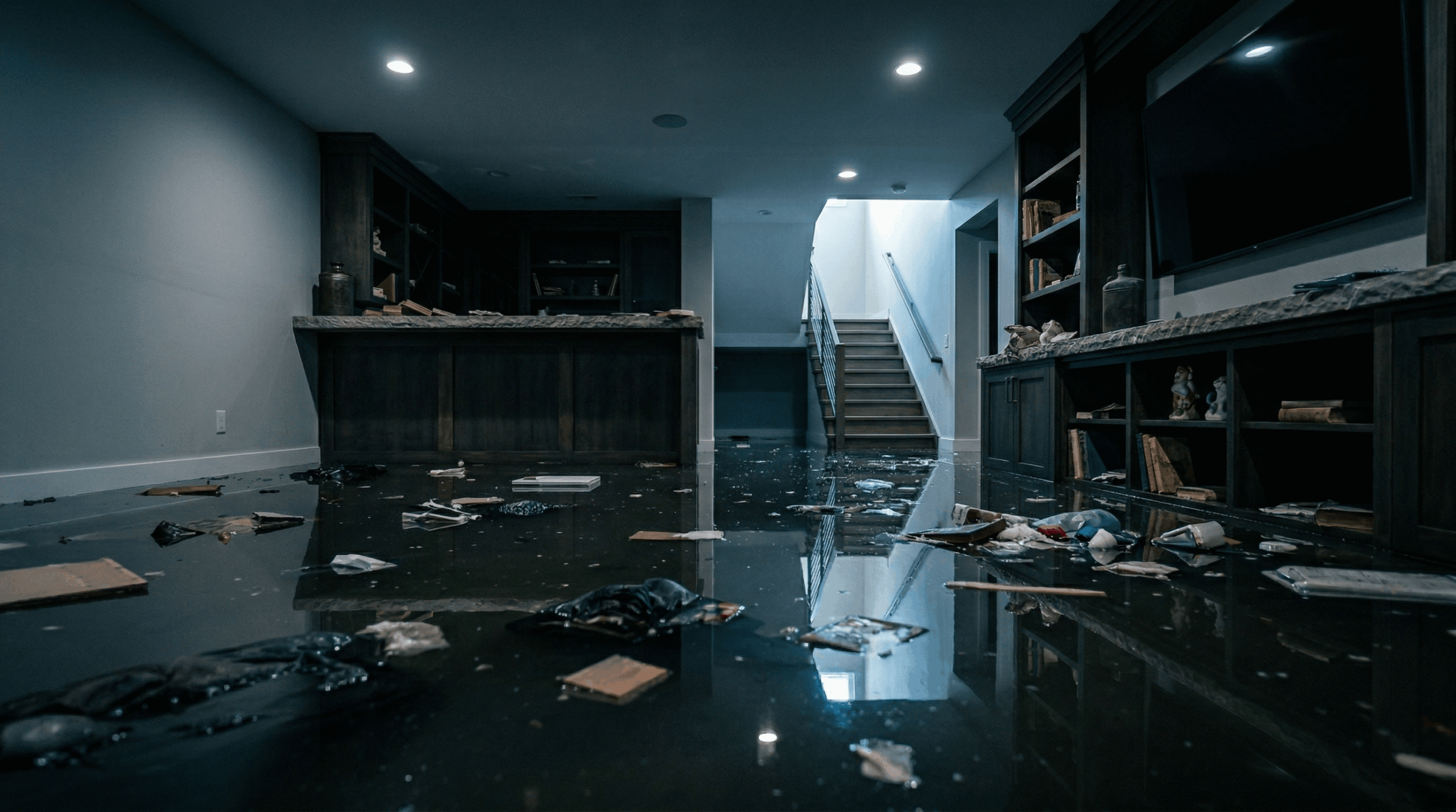 grapevine water damage restoration flooded home standing water